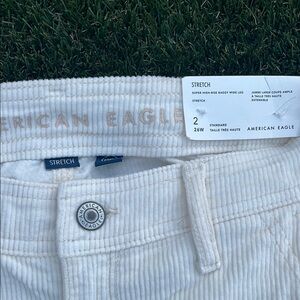 American Eagle White Corduroy Pants